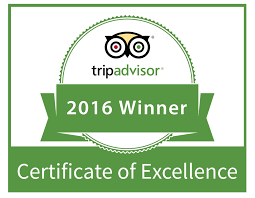 2016 TripAdvisor Certificate of Excellence Award