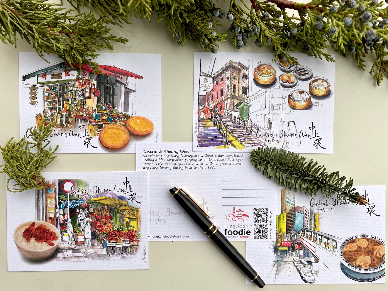 Central Sheung Wan Foodie Postcards