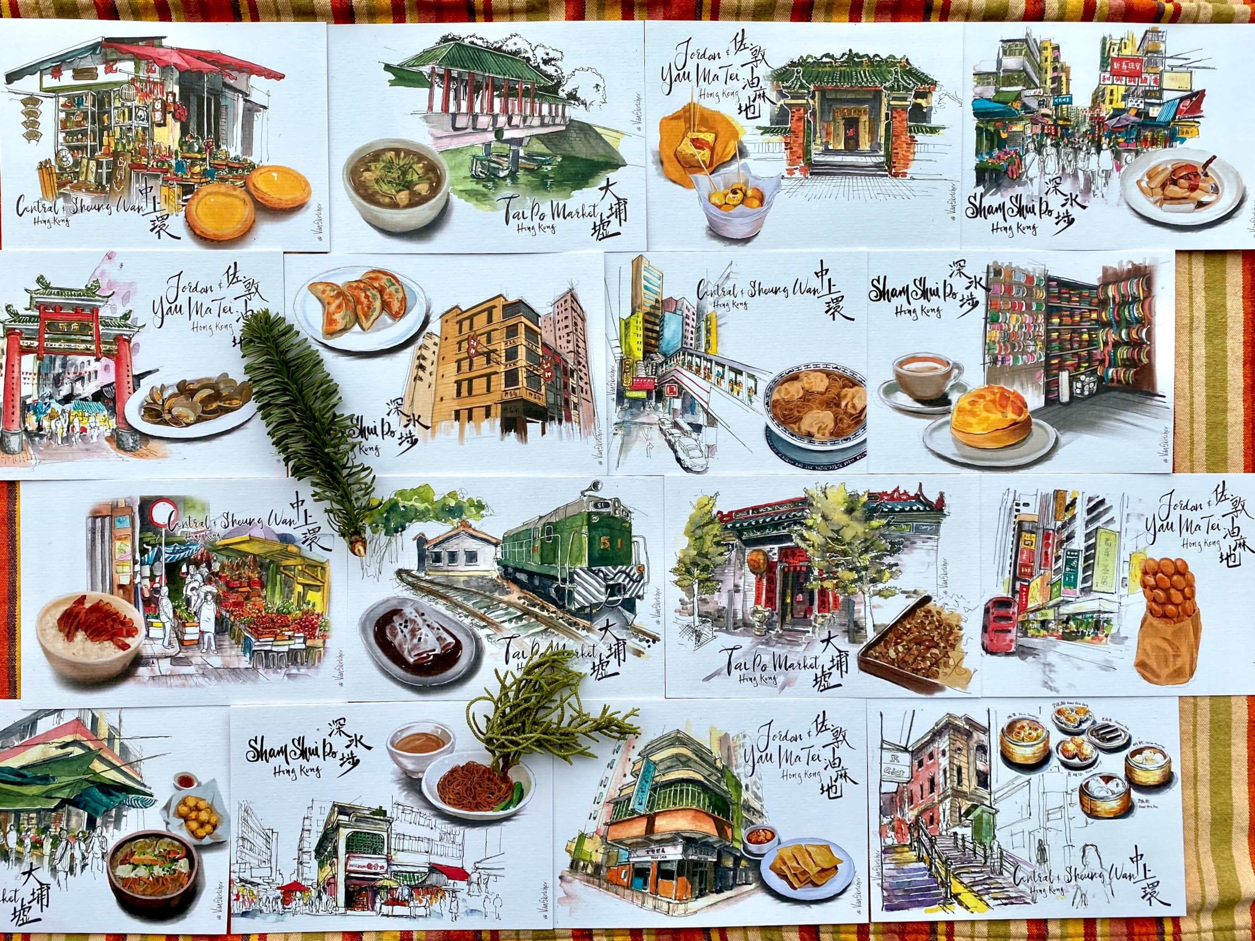 Hong Kong Foodie Postcard Sets